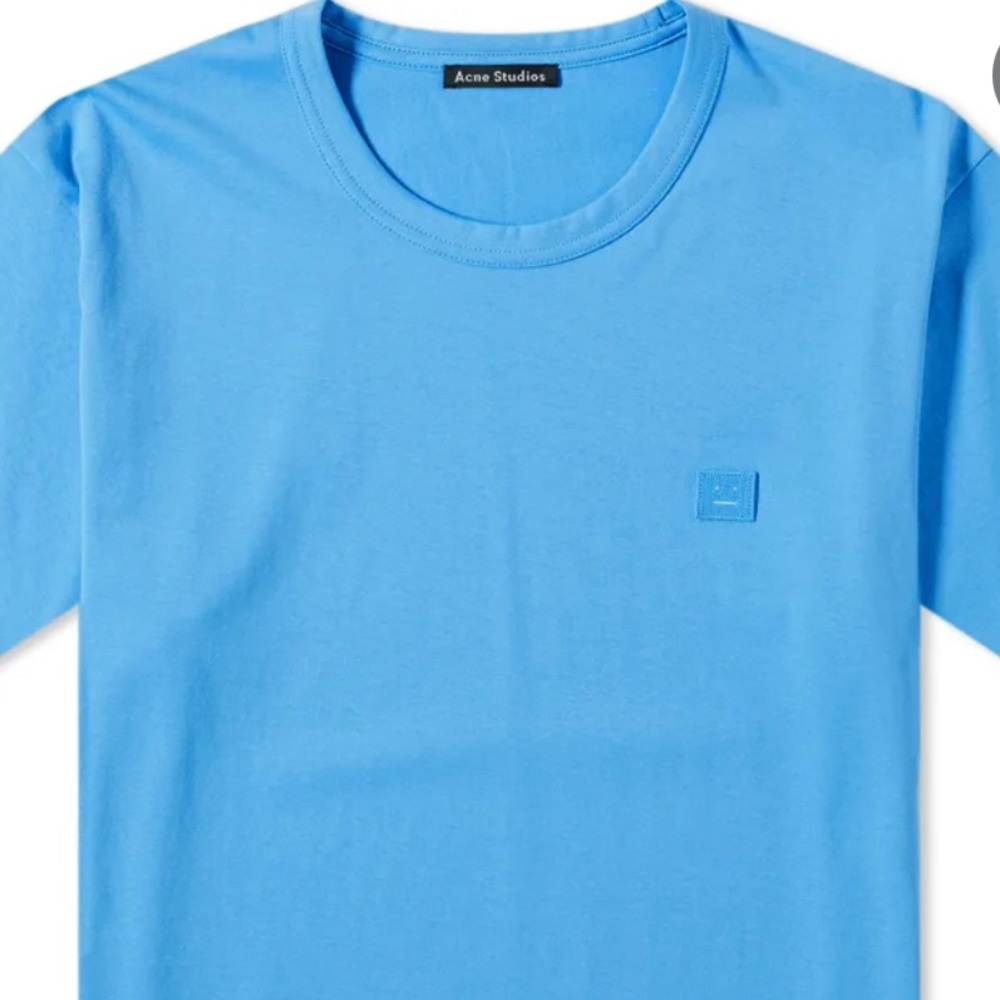 Acne Studios Nash Face T-Shirt - Light Blue